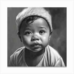 Portrait Of A Baby Canvas Print