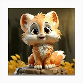 Cute Fox 81 Canvas Print
