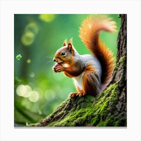 Squirrel In The Forest 263 Canvas Print