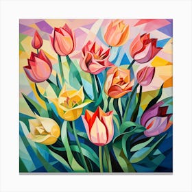 Abstract Tulips 1 Canvas Print