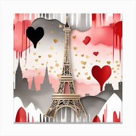 Paris Eiffel Tower Monochromatic Canvas Print