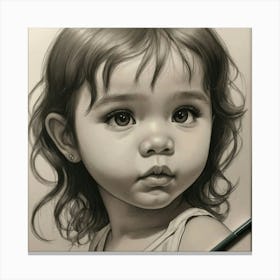 Portrait Of A Little Girl 2 Canvas Print