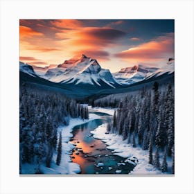 Banff National Park Winter Canvas Print