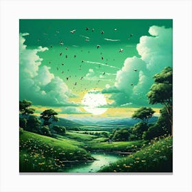 Landscape Painting 16 Canvas Print