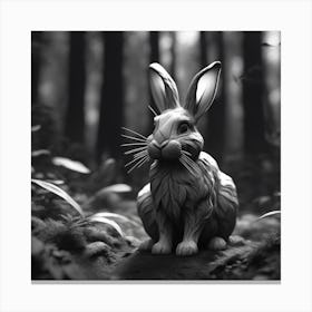 Rabbit In The Woods 19 Canvas Print