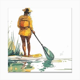 Stand Up Paddle Boarder Canvas Print