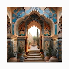 Entrance To A Moroccan Palace Canvas Print