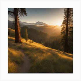 Sunrise In The Mountains 4 Canvas Print