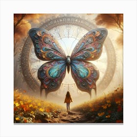 Butterfly In The Forest 2 Canvas Print