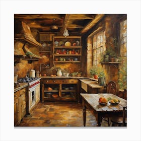Old Country Kitchen Canvas Print