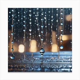 Raindrops On A Window 2 Canvas Print