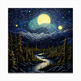 Night In The Mountains 1 Canvas Print