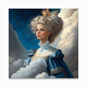 Girl In The Clouds Canvas Print