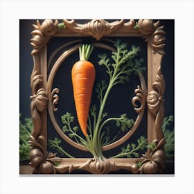 Carrot In A Frame 2 Canvas Print