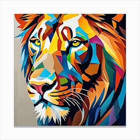 Colorful Lion Canvas Print