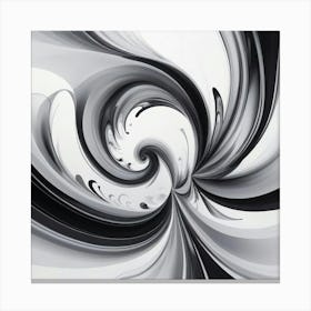 Black and White Abstract Art 203 Canvas Print