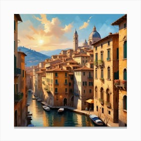 Venice Canal Canvas Print