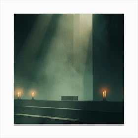 Stage With Candles Canvas Print