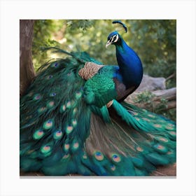 Albedobase Xl Peacock Stands Proudly With Its Majestic And Bea 2 Canvas Print