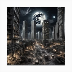 Futuristic Cityscape Canvas Print