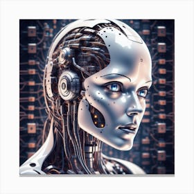 Cyborg Woman 13 Canvas Print