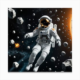 Lost Among the Stars: An Astronaut's Journey Canvas Print