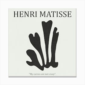 Black Leaf 02- Henri Matisse Canvas Print