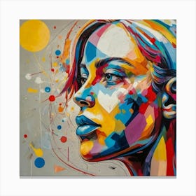 Colorful Girl Canvas Print