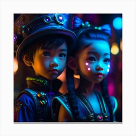 Two Asian Children Canvas Print