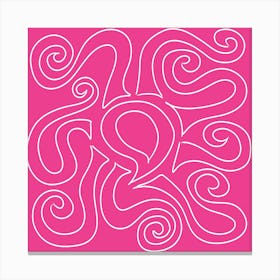 Pink Octopus Canvas Print