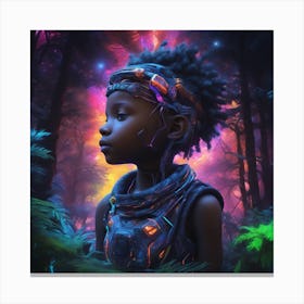 Girl In The Forest Canvas Print