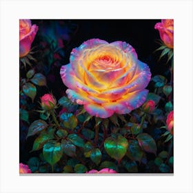 Rainbow Roses 3 Canvas Print