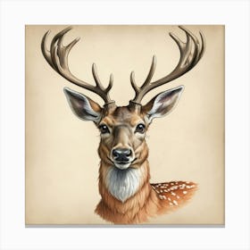 Deer Head 29 Canvas Print