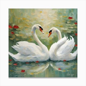 Love Swans Canvas Print