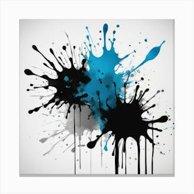 Abstract Paint Splatters 1 Canvas Print