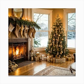 Christmas In The Living Room 62 Canvas Print