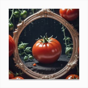 Tomatoes In A Frame 16 Canvas Print