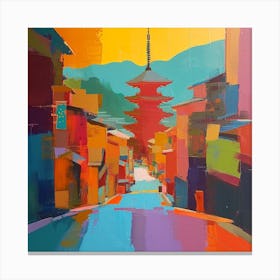 Abstract Travel Collection Kyoto Japan 3 Canvas Print