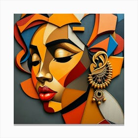 Abstract African Woman Canvas Print