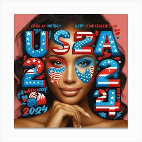 Usa Day Canvas Print