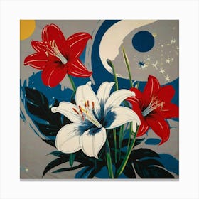 Pattern lilies 2 Canvas Print