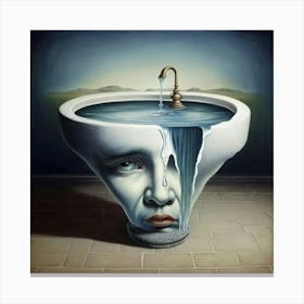 Face In A Bowl Canvas Print