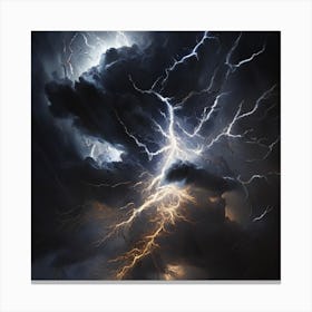 Lightning In The Sky 11 Canvas Print