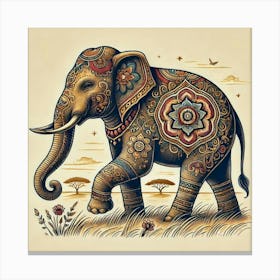 Tattoo Elephant 1 Canvas Print