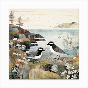 Bird In Nature Dipper 4 Canvas Print
