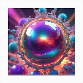 3d Rendering Of A Sphere Canvas Print