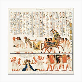 Great Speos Continuation And End Of The Second Fourth Painting From Monuments De L Égypte Et De La Nubie (1835–1845) By Jean François Champollion Canvas Print