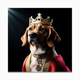 King Beagle Canvas Print