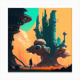 Futuristic City 1 Canvas Print