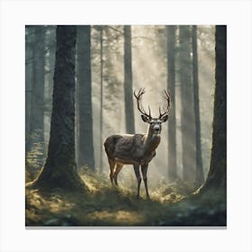 Deer In The Forest 233 Canvas Print